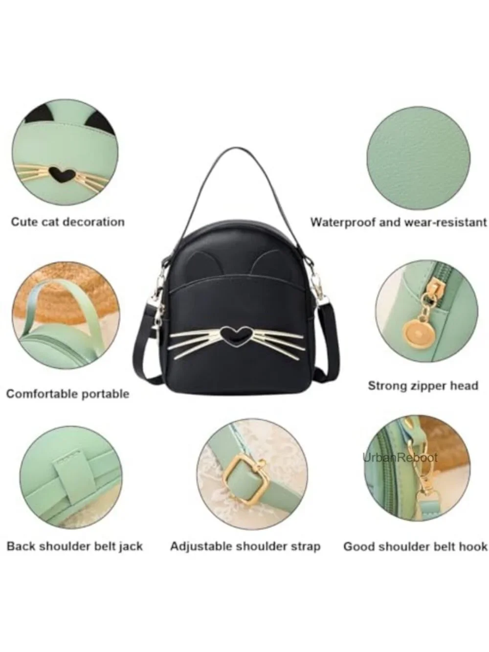Girls Mini PU Crossbody Shoulder Bag Chain Strap Small Purse Travel Wallet